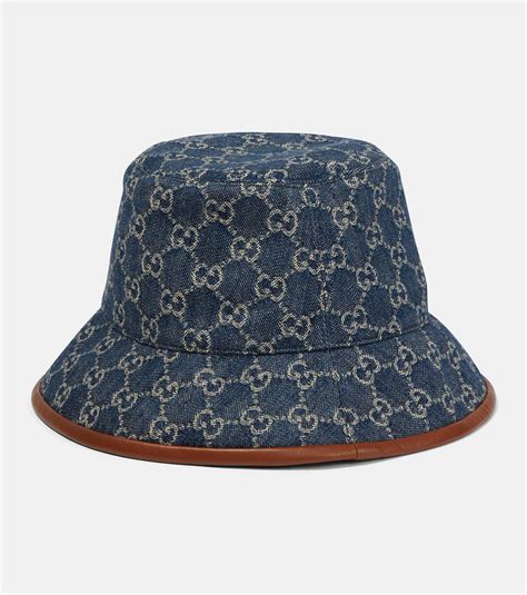 real gucci bucket hat|gucci denim hat.